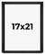17x21 Shadow Box 1" Depth Black Picture Frame - UV Acrylic, Backing, Hanging Hardware